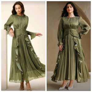 💎 Elegant Dress with Green Stone$70.00